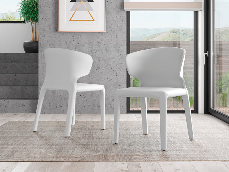 Ensemble 2 chaises de salle à manger Conrad de Manhattan Comfort en similicuir - crème