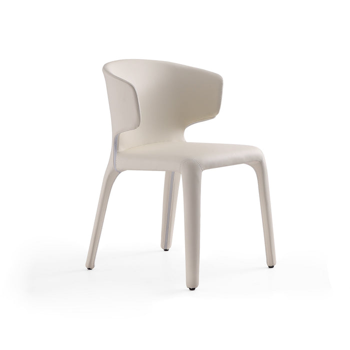 Ensemble 2 chaises de salle à manger Conrad de Manhattan Comfort en similicuir - crème
