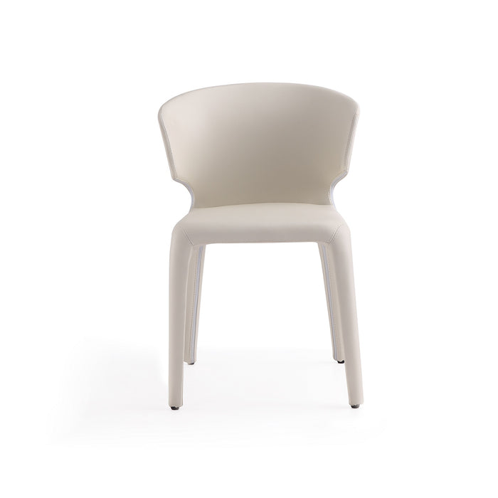 Ensemble 2 chaises de salle à manger Conrad de Manhattan Comfort en similicuir - crème