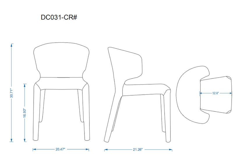 Ensemble 2 chaises de salle à manger Conrad de Manhattan Comfort en similicuir - gris