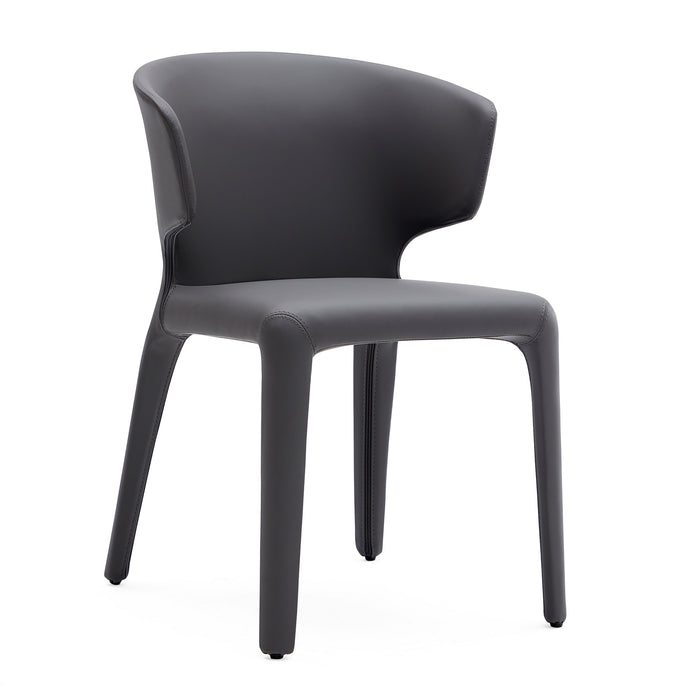 Ensemble 2 chaises de salle à manger Conrad de Manhattan Comfort en similicuir - gris