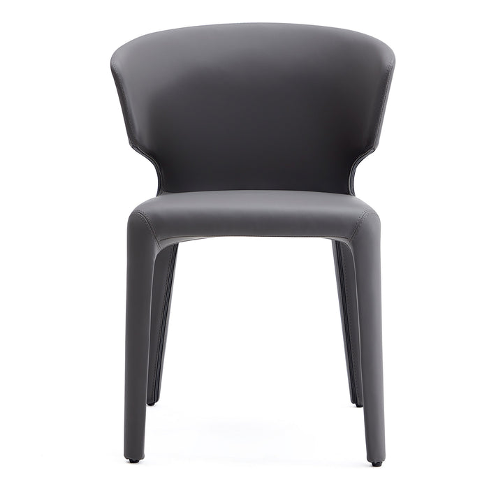 Ensemble 2 chaises de salle à manger Conrad de Manhattan Comfort en similicuir - gris