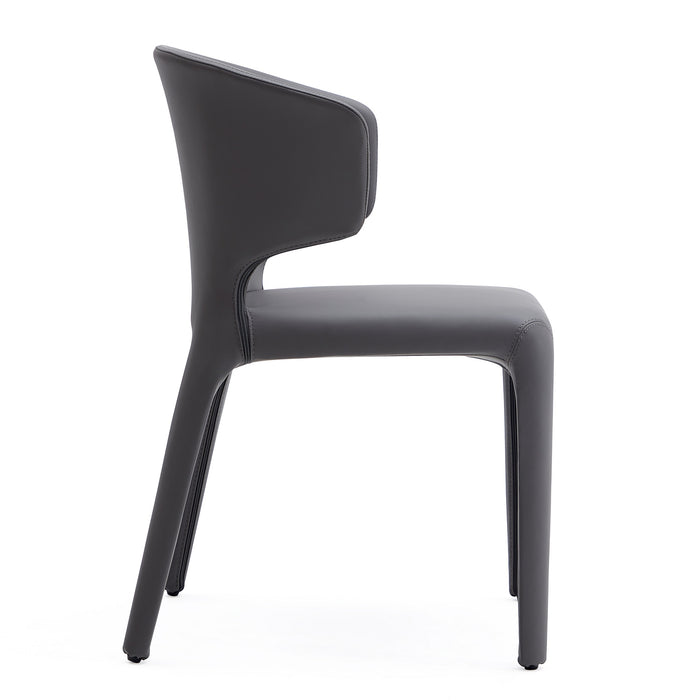 Ensemble 2 chaises de salle à manger Conrad de Manhattan Comfort en similicuir - gris