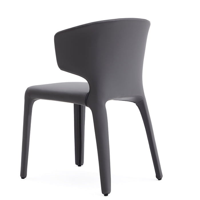 Ensemble 2 chaises de salle à manger Conrad de Manhattan Comfort en similicuir - gris