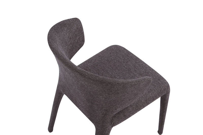 Ensemble 2 chaises de salle à manger modernes Conrad de Manhattan Comfort en tweed tissé - noir