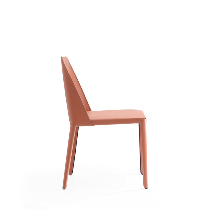 Ensemble 2 chaises de salle à manger Paris de Manhattan Comfort en cuir à équipement - argile