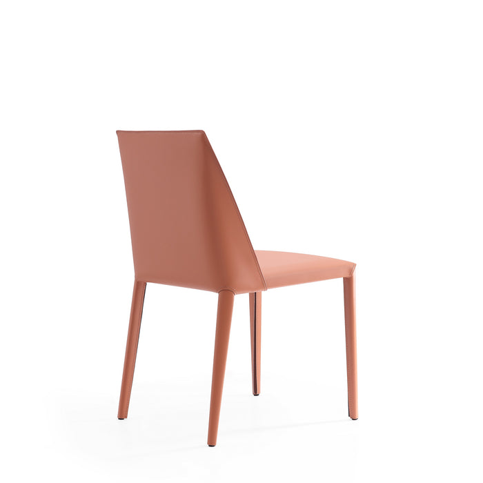 Ensemble 2 chaises de salle à manger Paris de Manhattan Comfort en cuir à équipement - argile