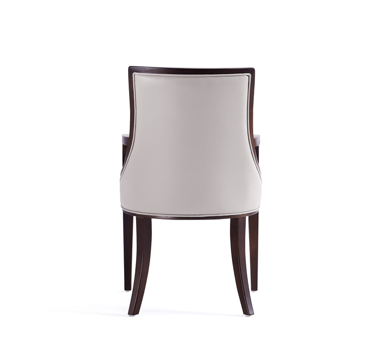 Chaise de salle à manger Grand  de Manhattan Comfort en similicuir - gris clair