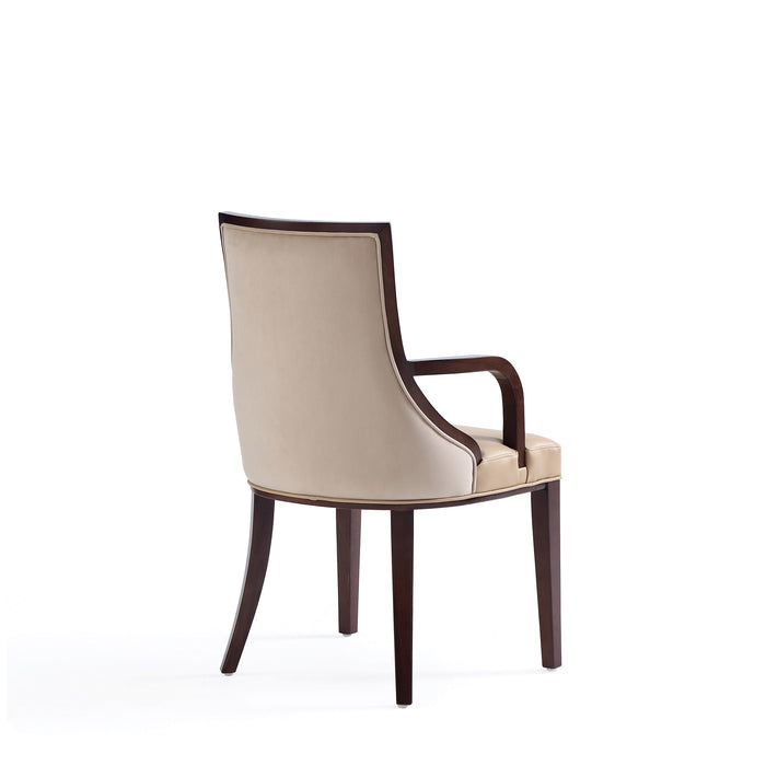 Chaise de salle à manger Grand  de Manhattan Comfort en similicuir - tan
