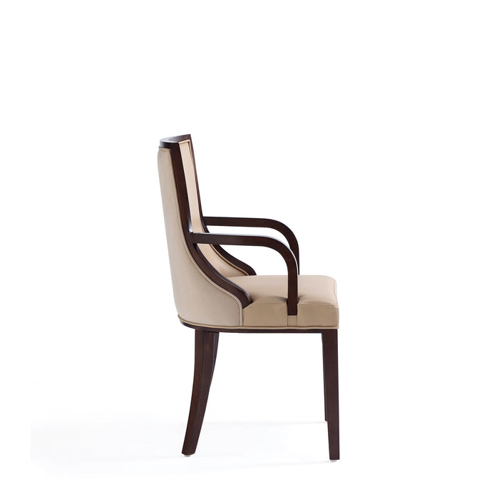Chaise de salle à manger Grand  de Manhattan Comfort en similicuir - tan