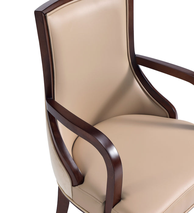 Chaise de salle à manger Grand  de Manhattan Comfort en similicuir - tan