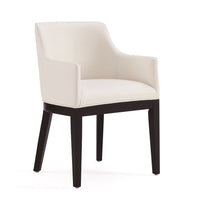 Chaise de salle à manger moderne Gansevoort de Manhattan Comfort en similicuir - crème