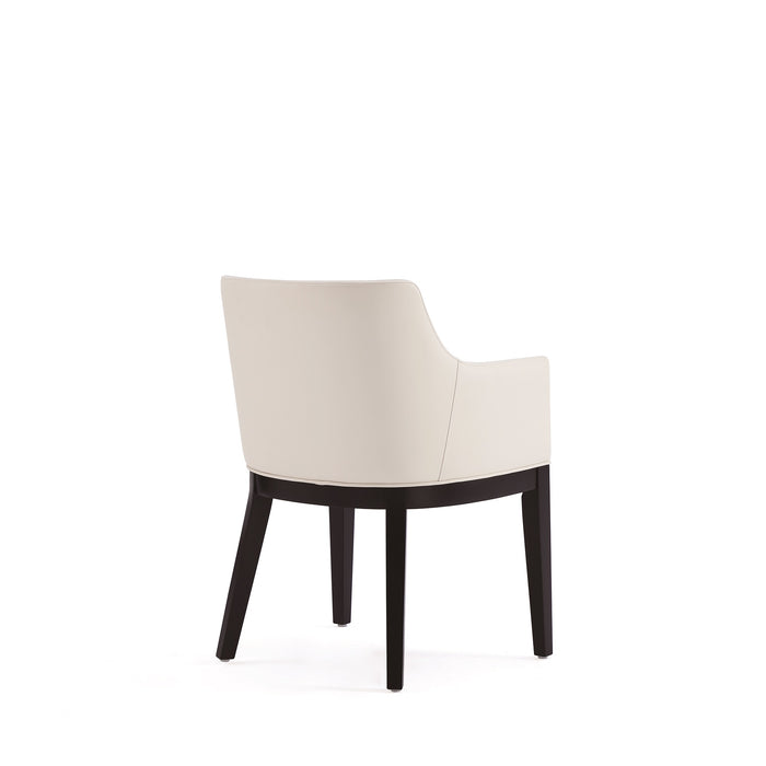 Chaise de salle à manger moderne Gansevoort de Manhattan Comfort en similicuir - crème