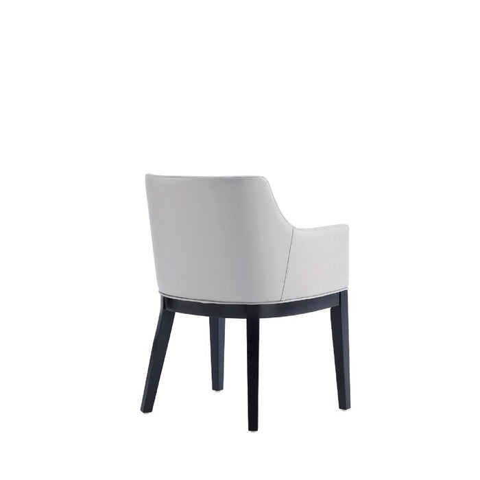 Chaise de salle à manger moderne Gansevoort de Manhattan Comfort en similicuir - gris clair