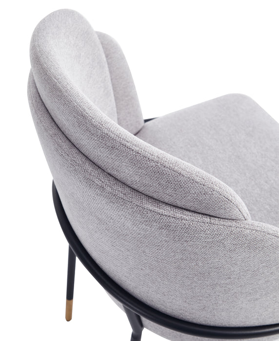 Chaise de salle à manger Flor de Manhattan Comfort en tissu - grise