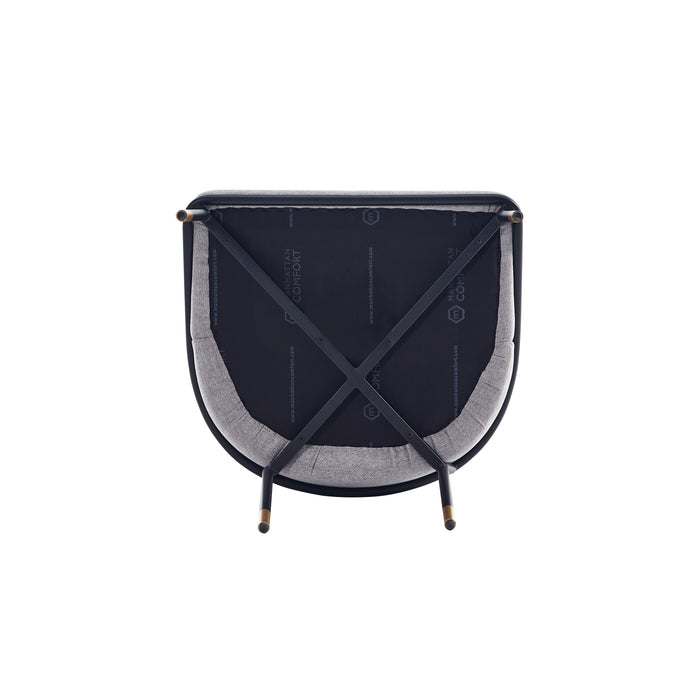 Chaise de salle à manger Flor de Manhattan Comfort en tissu - grise