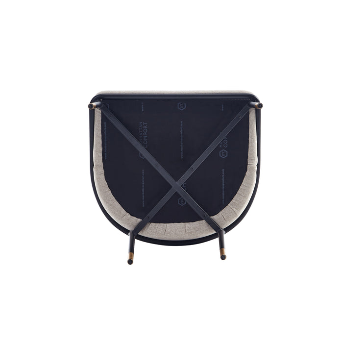 Chaise de salle à manger Flor de Manhattan Comfort en tissu - blé