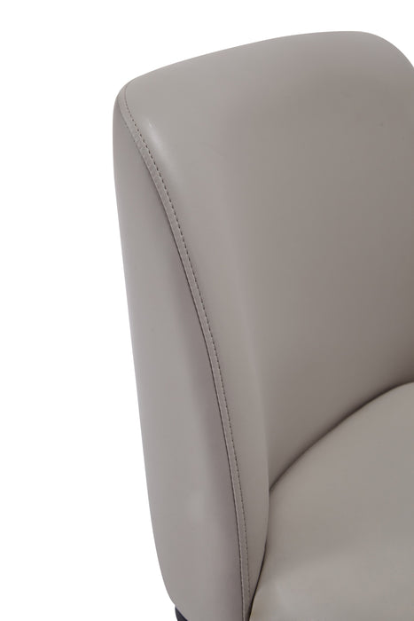 Chaise de salle à manger Serena de Manhattan Comfort en similicuir - gris clair