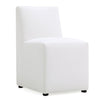 Chaise de salle à manger carrée et moderne Anna de Manhattan Comfort en similicuir - crème