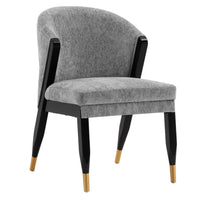 Chaise de salle à manger moderne Ola de Manhattan Comfort en chenille - grise