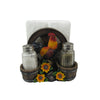 Salière et poivrière avec porte-serviette