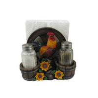 Salière et poivrière avec porte-serviette