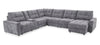 Sofa sectionnel modulaire à coulissement électrique de droite Elevate de Scott Living 7 pièces en tissu de chenille avec rangement - gris