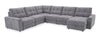 Sofa sectionnel modulaire à coulissement et inclinaison électriques de droite Elevate de Scott Living 6 pièces en tissu de chenille - gris