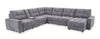 Scott Living Elevate Modular 7-Piece Right-Facing Chenille Fabric Power Reclining and Sliding Sectional - Grey | Sofa sectionnel modulaire à coulissement et inclinaison électriques de droite Elevate de Scott Living 7 pièces en tissu de chenille - gris
