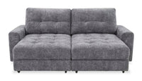 Causeuse modulaire Elevate de Scott Living de 82 po en tissu en chenille avec coulissement électrique - gris