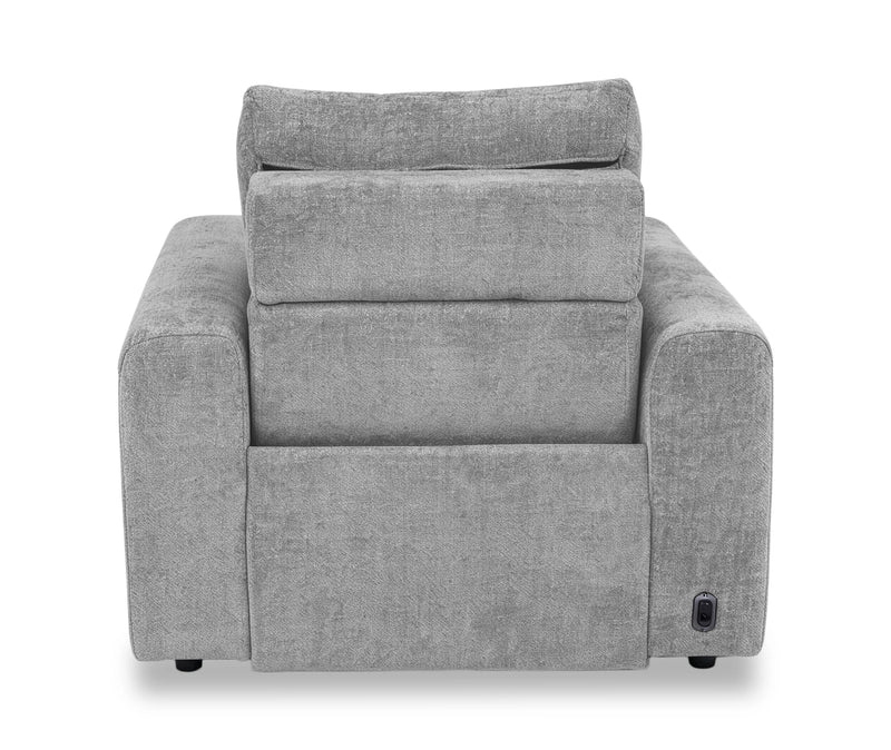 Fauteuil à inclinaison électrique Elevate de Scott Living de 42 po en tissu de chenille - gris