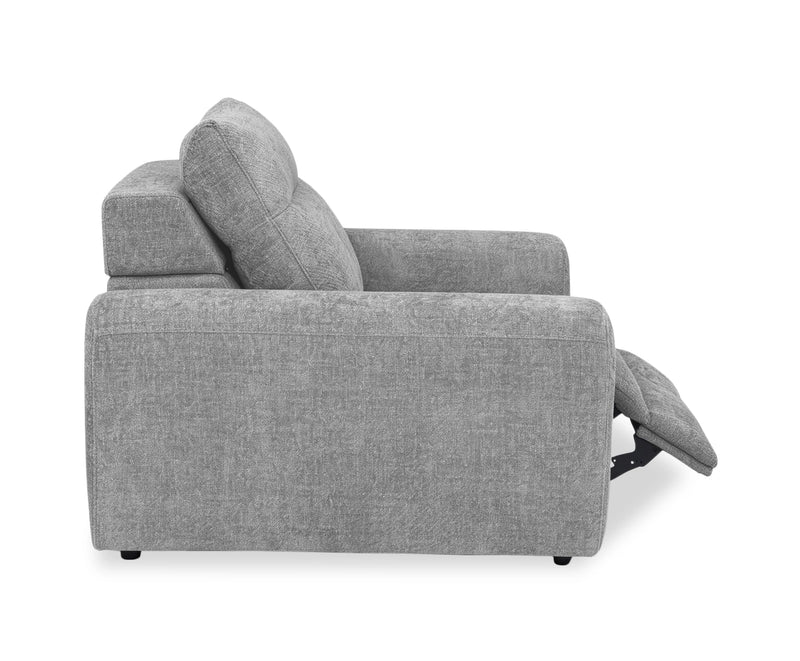 Fauteuil à inclinaison électrique Elevate de Scott Living de 42 po en tissu de chenille - gris