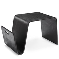 Table de bout rectangulaire Brookside de Manhattan Comfort de 25,6 po en contreplaqué avec placages de frêne - noire