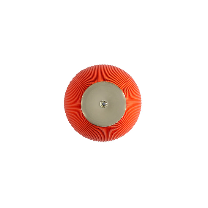 Table de bout moderne Anderson 2.0 de Manhattan Comfort avec revêtement en similicuir et dessus de table en imitation de marbre en céramique - orange
