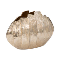  Petit vase Pavia de 8 po en métal - doré