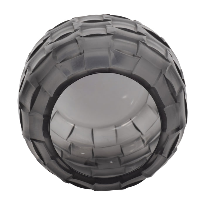 Vase Jordan de 6 po en verre avec texture tressée - gris