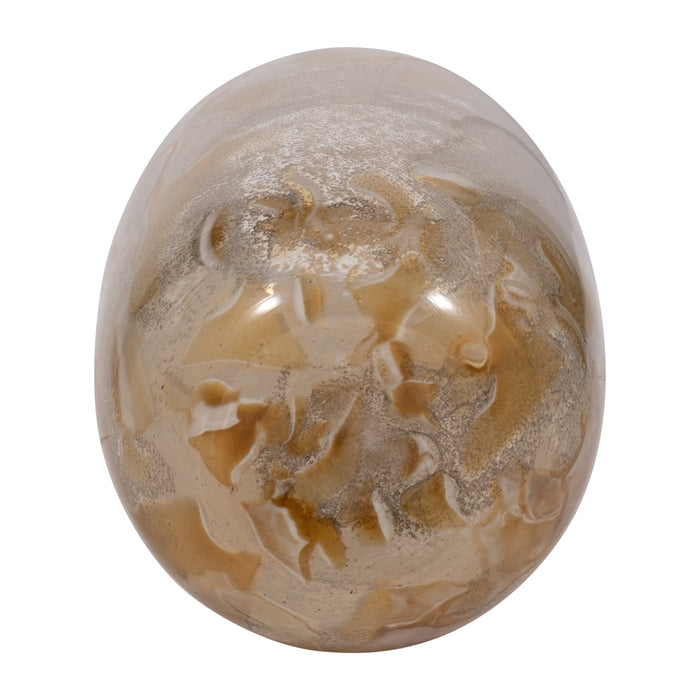 Petit vase Foley de 13 po en verre - ivoire