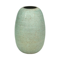  Vase antique Serenity de 9 po en verre à bandes - bleu