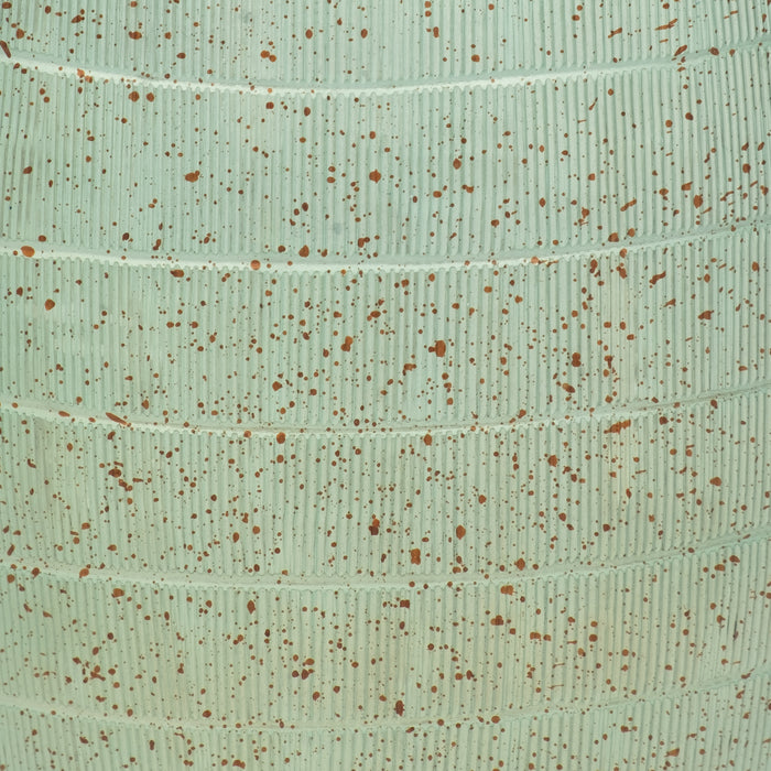 Vase antique Serenity de 9 po en verre à bandes - bleu