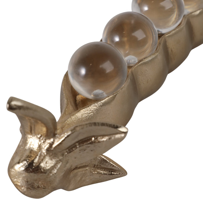 Statue de gousse de pois Carrol de 12 po - dorée