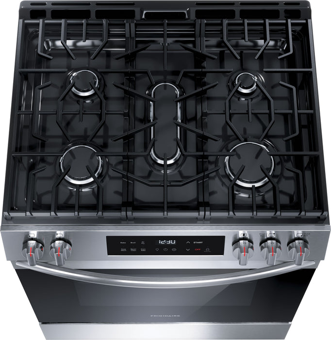 Cuisinière à gaz Frigidaire de 30 po avec commandes à l’avant et friture à air - FCFG3082BS