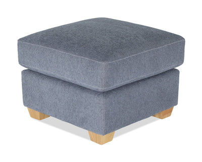 Finesse 23" Chenille Fabric Ottoman - Flint | Pouf Finesse de 23 po en tissu de chenille - silex