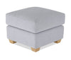 Pouf Finesse de 23 po en tissu de chenille - gris chiné