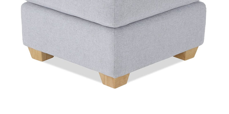 Pouf Finesse de 23 po en tissu de chenille - gris chiné