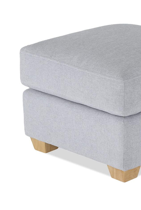 Pouf Finesse de 23 po en tissu de chenille - gris chiné