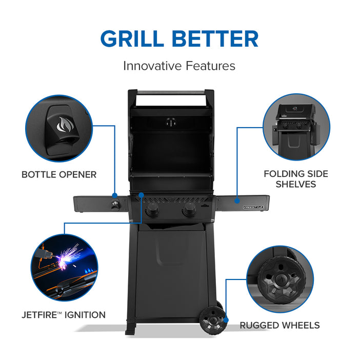 Gril à gaz propane Napoleon de série 365 de 30 000 BTU à 2 brûleurs - FL365PMK-1