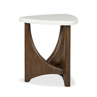  Table de bout Frampton de 22,63 po avec dessus en placages de marbre - café