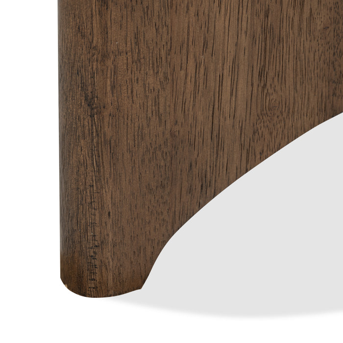 Table de bout Frampton de 22,63 po avec dessus en placages de marbre - café 