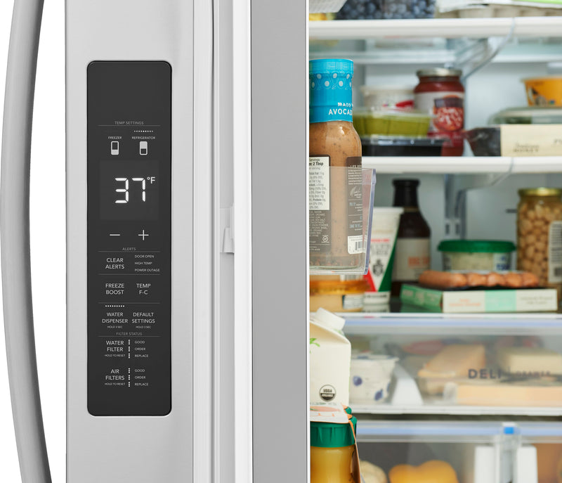Réfrigérateur Frigidaire de 29 pi3 et de 36 po de profondeur standard à portes françaises - acier inoxydable - FRFN2913BV