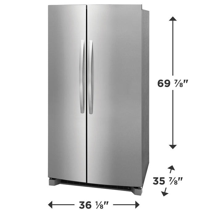 Réfrigérateur Frigidaire de 26 pi3 et de 36 po à 1 porte qui convient à une installation dans un garage - FRSN2610AF